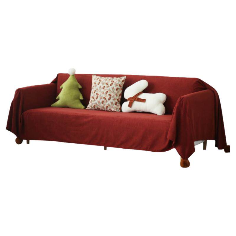 新年沙发盖布盖巾2025红色沙发巾防猫抓整张全盖安可拉红沙发套罩