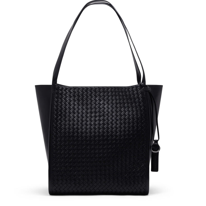 Bottega Veneta 男士黑色Corriere编织bv手提包 26早春意大利代购