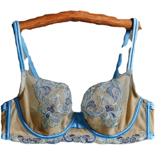 悸动BC超薄杯梧桐本色内衣黑标缂丝刺绣轻奢复古优雅文胸wn22217