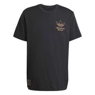 阿迪达斯三叶草男装春季新款MUFC ICON GR TE曼联足球运动短袖T恤