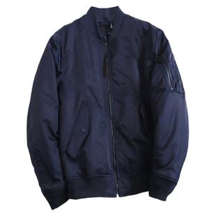 男装纯色立领拉链衫飞行员夹克型外套秋冬新款长袖男棉衣棉服B608