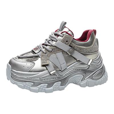 真皮厚底老爹鞋女新款秋季女鞋