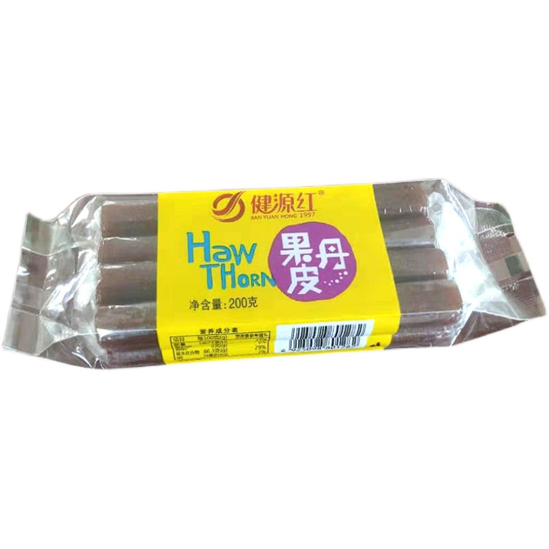 健源紅果丹皮200gx3獨(dú)立包裝山楂卷網(wǎng)紅休閑小零食泡茶山楂果干