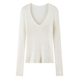 十一石 搭配整个冬天！桃心领毛衣针织打底衫女小个子秋冬上衣ll