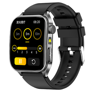 【激光助疗】新科Shinco专业级健康监测智能手表心率ECG心电图血氧血压血糖跟踪评估睡眠体温预警手环测量仪