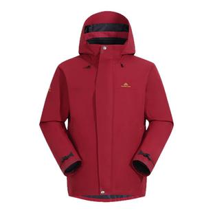 【格桑】拓路者红色藏式冲锋衣男款防暴雨抓绒三合一男登山服外套