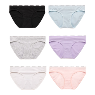 棉花共和国纯色黑白中腰运动底裤内裤无痕女学生健身简约风ins潮