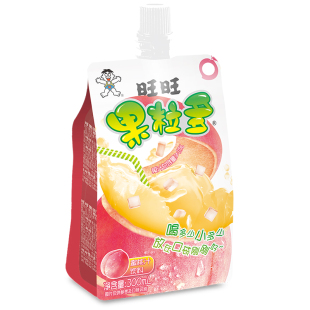 旺旺果粒多饮品300ml葡萄水蜜桃香橙味可吸果冻果肉椰果饮料零食