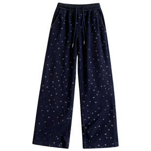 女童裤子2025新款今年流行爆款冬季巨好看加绒阔腿裤儿童一体绒裤