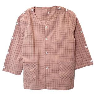 全棉术后易穿脱护理服病号瘫痪卧床老人服偏瘫骨折衣服裤子全开扣