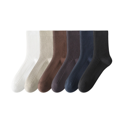 袜子男款春秋冬季新疆棉运动中筒袜商务吸汗防臭厚不闷脚男士长袜