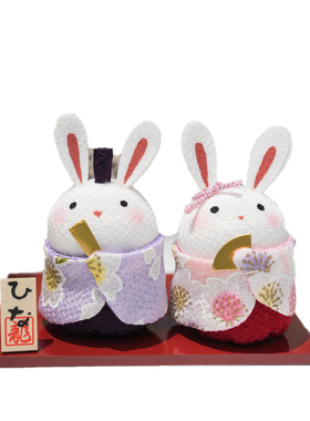 龙虎作布艺玄关摆件招福女孩节