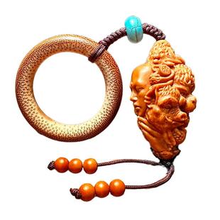 西游记师徒四人橄榄核单籽精雕黑悟空猴子男士盘玩高端手把件文玩