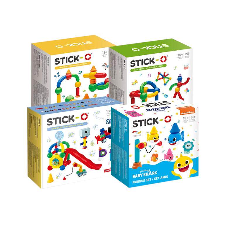 MAGFORMERS麦格弗拼装积木儿童益智金宝贝磁力棒核心组Stick-O