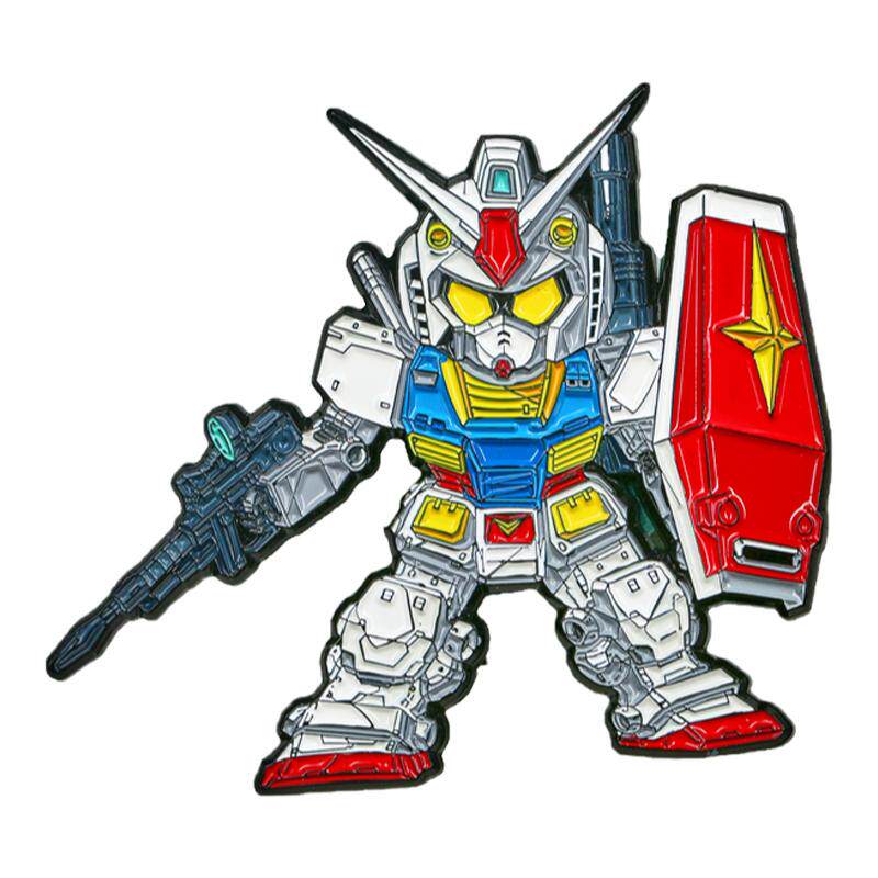 潮设会自制 SD高达系列胸针冰箱贴 RX78海盗徽章强袭死神别针车贴