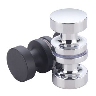 厂价公共厕所卫生间隔断配件加厚锌合金小拉手圆柱对穿装门把手