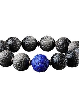 银曜石貔貅回纹把玩手串