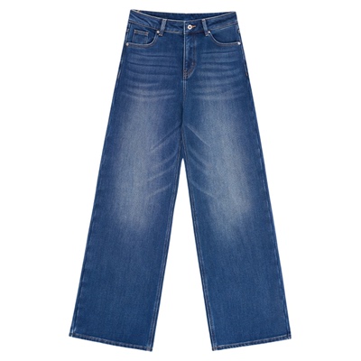 高密展性弹力发热纤维加绒牛仔裤