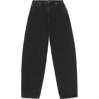 ganni女装新款stary黑色高腰锥形