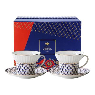 LOMONOSOV俄皇瓷白钴蓝下午茶具