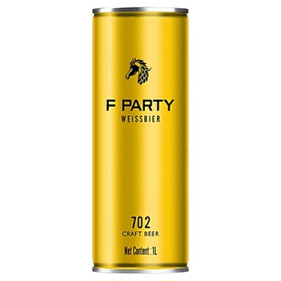 F PARTY702德式小麦白啤酒1L*6罐整箱德大师精酿啤酒醇厚麦香