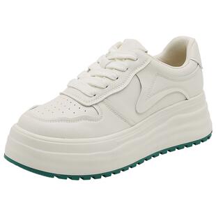 大东小白鞋女鞋2026春季新款爆款透气孔增高厚底拼接休闲板鞋0801