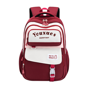 小学生女生书包黑色多口袋初高中耐用ins森系百搭四五六年级双肩