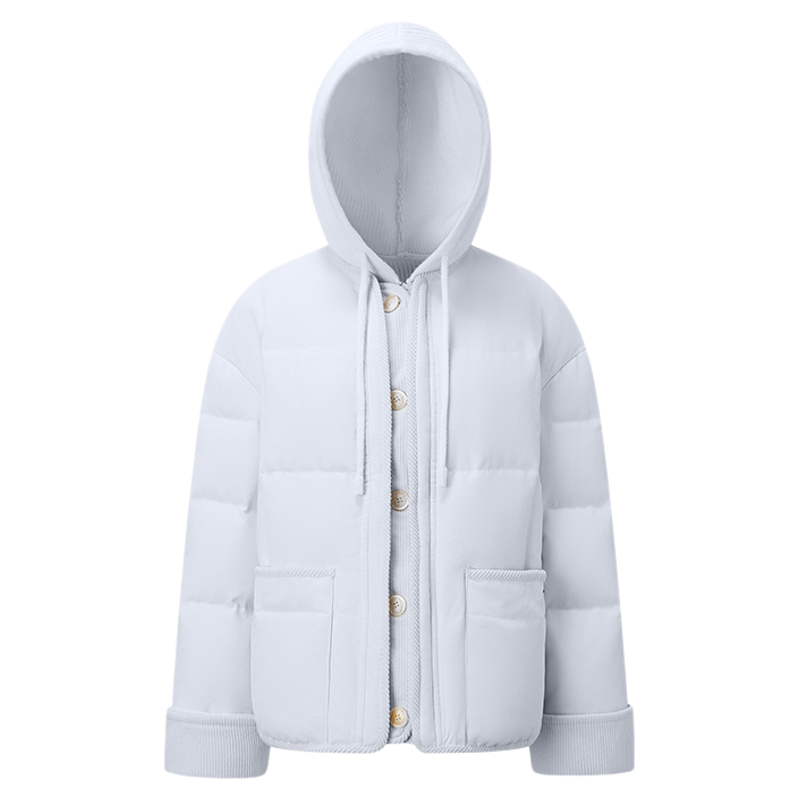 千仞岗2025冬季新款羽绒服短款可拆卸马甲真两件套外套可叠穿上衣