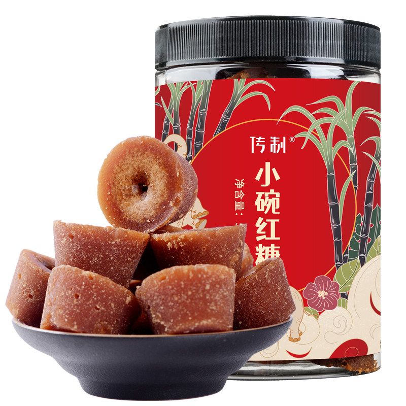 云南省原味小碗红糖块土红糖月子纯甘蔗手工红糖瓶装国标一级正品
