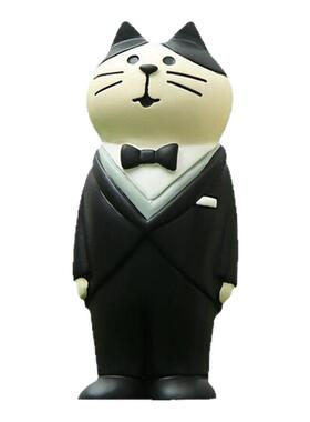 新品日式zakka猫摆件情侣猫咪婴儿可爱手工摆件树脂小摆件工艺品