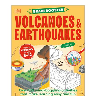 【现货】DK头脑大作战:火山爆发与地震 【Brain Booster】Volcanoes and Earthquakes 英文原版儿童绘本6-9岁英语知识百科书籍