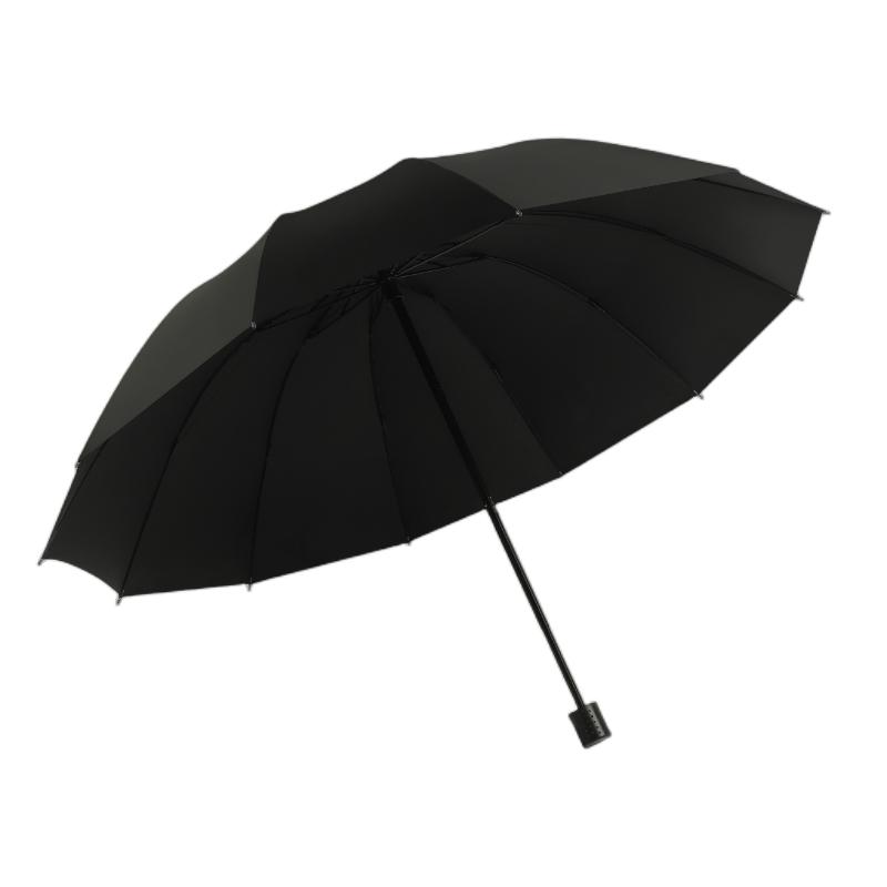 三折大号手动雨伞男女三人双人晴雨两用伞加大加固折叠加厚遮阳伞