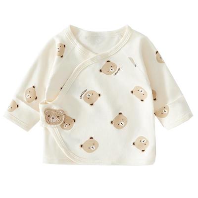小聪熊新生儿衣服纯棉春秋半背衣