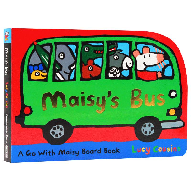 英文原版绘本小鼠波波系列：Maisy's Bus交通工具低幼儿童英语启蒙异形造型撕不烂纸板书作者Lucy Cousins亲子共读早教益智
