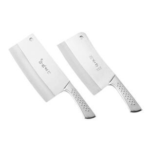 邵铁匠切剁组合正品大马士革手工锻打免磨锋利厨房不锈钢厨师刀