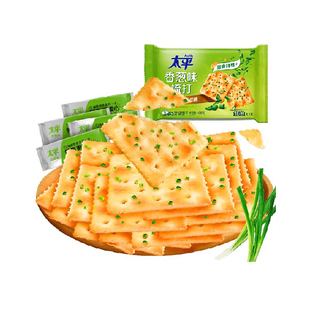 太平梳打饼干香葱味苏打零食低糖苏打美味易消化咸味