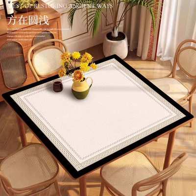正方形餐桌桌垫客厅茶几垫新款高级皮革免洗防油桌布桌面保护垫子