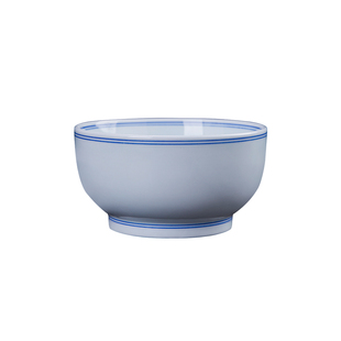 双线蓝边景德镇陶瓷饭碗高脚加厚牛肉拉面碗商用面碗钵形防烫粥碗