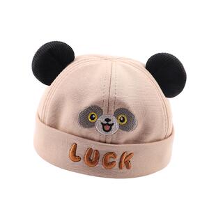 婴儿帽子春秋款超萌幼儿男童地主帽小月龄男女宝宝春季男孩瓜皮帽