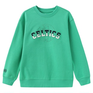 nbakids童装秋冬男女童休闲T恤长袖儿童卫衣球队刺绣K233TS360P