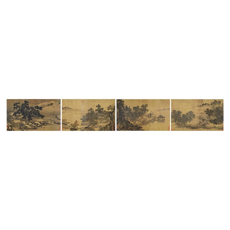 南宋刘松年景山水图国画