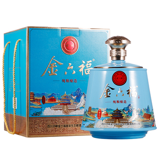 金六福壮丽山河白酒大坛礼盒装1500mL坛装52度浓香型纯粮白酒送礼