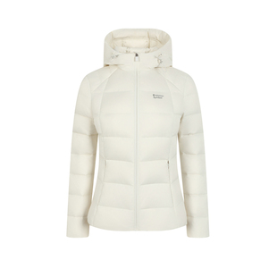 KSXN 修身连帽排骨羽绒服轻薄女款冬季保暖显瘦外套