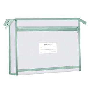 科目分类袋学生手提透明补习袋拉链式学科文件袋袋子EVA双层加厚A4拎书袋资料试卷收纳袋大容量防水加宽立体