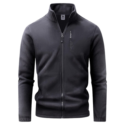 户外抓绒衣男上衣保暖防风冲锋衣男登山徒步休闲运动外套男秋