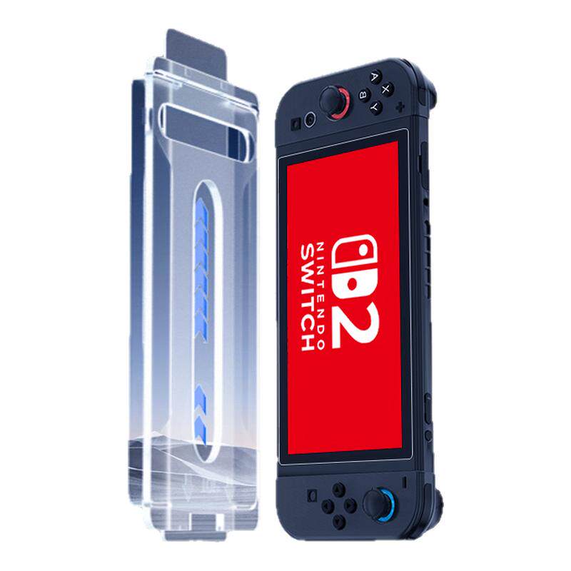 膜力佳适用于任天堂Switch2代屏幕高清AR钢化膜新款NS2保护7寸OLED贴膜全屏8英寸降反光续航版二代游戏机配件