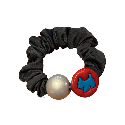 高级感法式蝴蝶结小狗发圈女