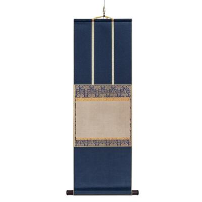 中式空白宣纸挂轴善心卷轴