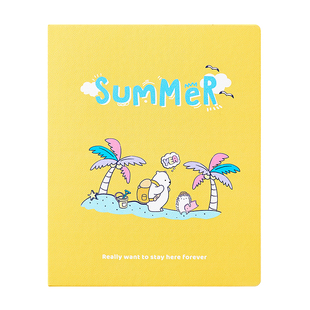 莱恩纸品乐天派萌友团活页本手账本B5可拆卸换替芯a5八孔活页笔记本子ins风大学生考研记事本可爱方格网格本