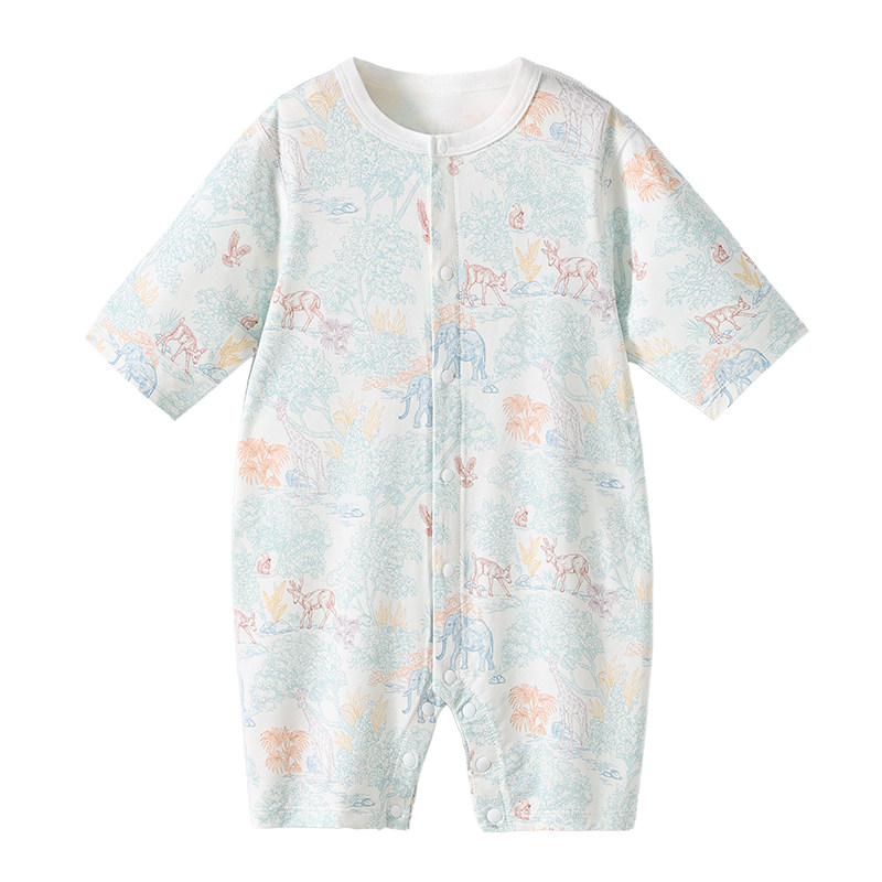 【刘涛推荐】贝肽斯[胎脂皮]婴儿衣服秋季新生幼儿连体衣宝宝睡衣